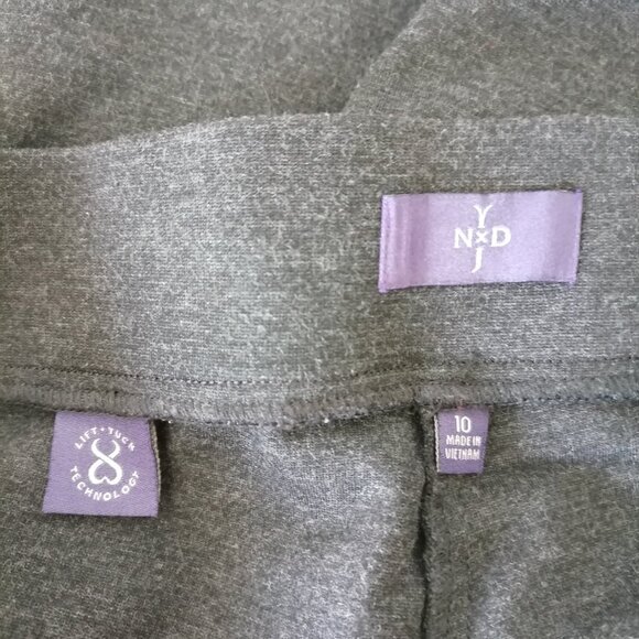 NYDJ Womens Charcoal Black Elastic Waist Pull On Stretch Ponte Legging Size 10 - Picture 5 of 8